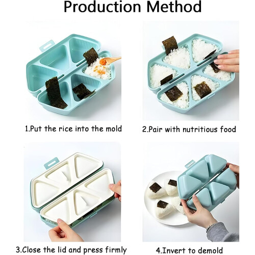 Onigiri Mold Triangle Sushi Maker 6-Pack Non-Stick PP 2