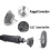 Coarse Crimped Wire Cup Brush Set 9PC Carbon Steel Hex 7