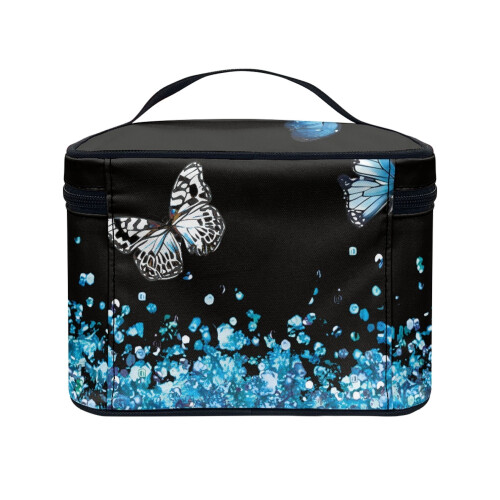 Portable Toiletry Makeup Bag with Brush Slots Polyester 2