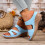 Light Blue Women's Wedge Sandals Peep Toe Platform 1 Pair 8