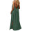 Women's sleeveless backless cami dress green flowy split hem 3