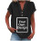 Women's Polyester V-Neck Button-Up Blouse Black 4XL 5