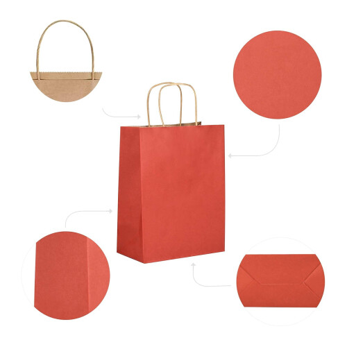 Kraft Paper Gift Bags with Handles 12 Pcs 1