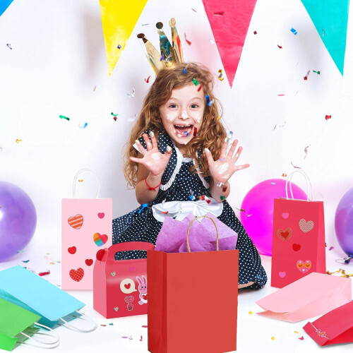 Kraft Paper Gift Bags with Handles 12 Pcs 2