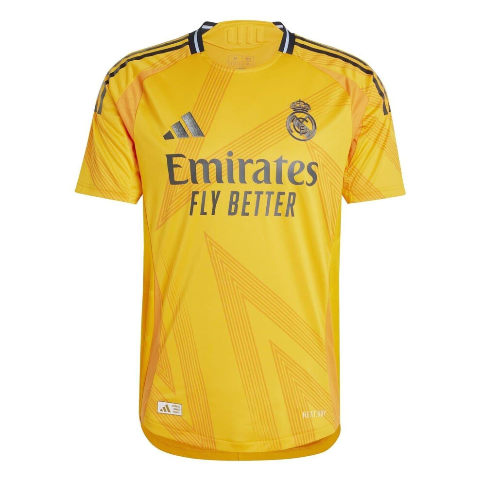 Adidas (S, Yellow) Mens Authentic 24/25 Real Madrid Cf Away Jersey