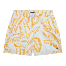 (14-16 Years, Banana Cream/Leaf) Tommy Hilfiger Childrens/Kids All-Over Print Swim Shorts