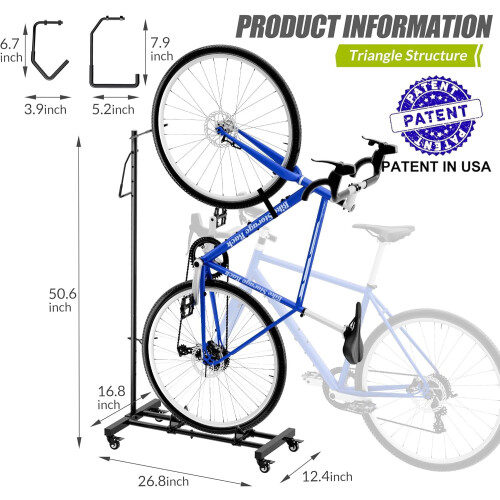 Vertical Bike Parking Stand Adjustable for 29 Inch Wheels 2