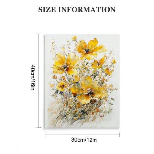 Yellow Daisy Canvas Wall Art 12x16in 2