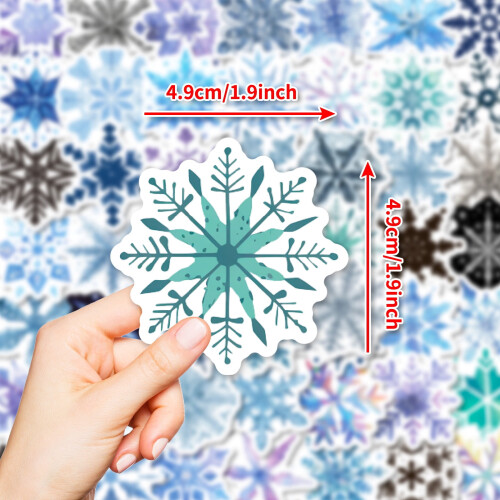 Snowflake Stickers Vinyl 50 Pcs 1