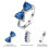 Zircon Bow Knot Ring Set Women Elegant 5PCS 6