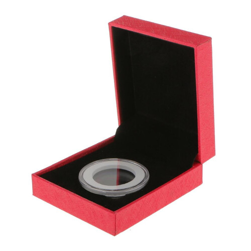 Coin Display Box for 38mm Round Coins Red 1