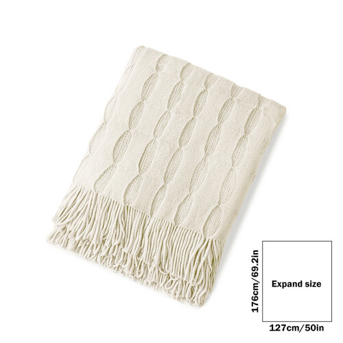Soft Knitted Throw Blanket Cozy Fleece 150x200cm 2