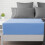 King Size Fitted Sheet Blue Brushed Microfiber 70x60x11.8 In 5