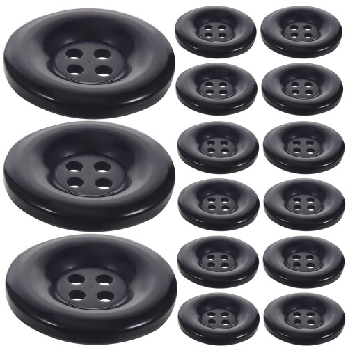 Replacement Buttons Navy Blue Round Resin 50 Pcs 2
