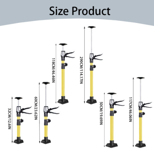 Adjustable Cabinet Jack Pole 19.29-43.30 in 132 lb 2