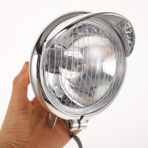 Retro Motorcycle Fog Light ABS Silver 2 Pieces 1