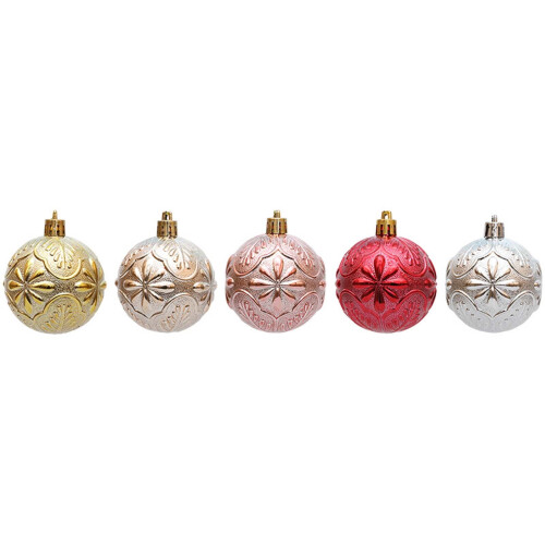 Macaron Blue Frosted Christmas Balls 6 pcs 2