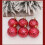 Vintage Red Snowflake Ornaments Plastic 6 PCS 5