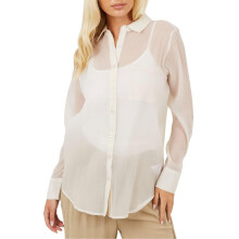 (8 UK, Cream) Brave Soul Womens/Ladies Collared Long-Sleeved Shirt