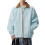 Men's Light Blue Casual Outdoor Jacket Size M 2