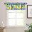 Yellow Lemon Valance Blue Tiles Vintage Rustic Cafe Window 3