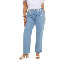 (22 UK, Mid Blue) Brave Soul Womens/Ladies Denim Mid Rise Straight Leg Jeans