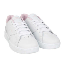 (6 UK, White/Pink) Slazenger Childrens/Kids Starling Leather Trainers