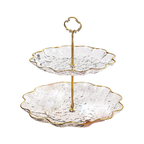Transparent 2-Tier Plastic Dessert Stand 1 Piece 1