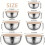 31Pcs Stainless Steel Mixing Bowl Set with Lids Nesting Prep Salad Baking 6