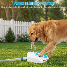 Summer Cooling and Relieving Pet Foot Fountain Dog Push Water Feeder Outdoor Garden Sprinkler Drinking Water Toy
