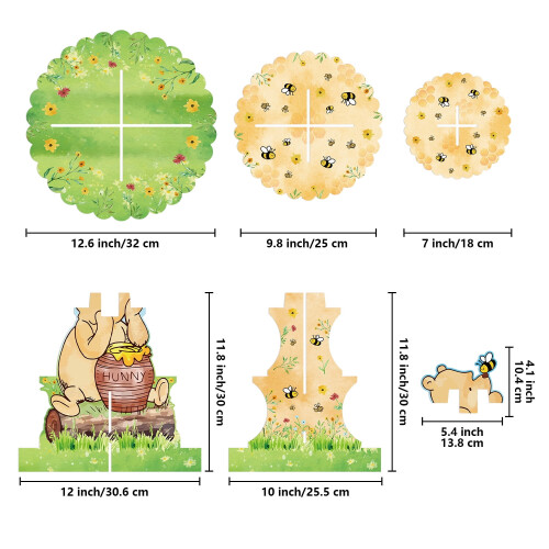 Winnie the Pooh 3-Tier Cupcake Stand Cardboard 1