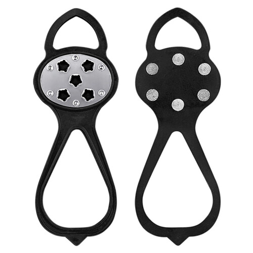 Ice Cleats Rubber Traction Cleats with Steel Studs 1 Pair 2