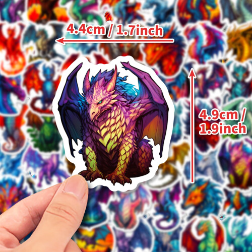 Fire Dragon Stickers Pack of 50 1