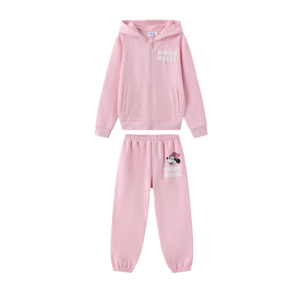 Disney (9-10 Years, Pink) Childrens/Kids Minnie Mouse Character Snug Fit Hoodie And Joggers Set