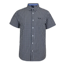 (M, Black/White) Bench Mens Esher Gingham Check Shirt