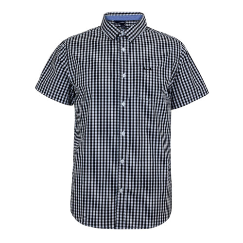 Bench (S, Black/White) Bench Mens Esher Gingham Check Shirt