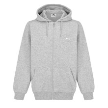(XXL, Grey Marl Marl) Slazenger Mens Borg Lined Full Zip Hoodie