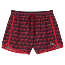 (8 UK S, Burgundy) Lacoste Womens/Ladies Motif Shorts