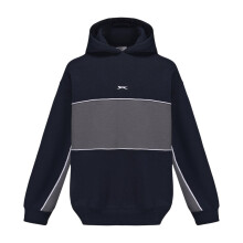(M, Navy) Slazenger Mens Colour Block Drawstring Hoodie
