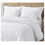 Branson White King Quilt Set Stone-Washed Microfiber 3-Piece 3