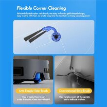 15PCS Vacuum Main Side Brush Hepa Filter Mop Cloth Dust Bag Set for Deebot X9 Pro Omni / X9 Pro Replacement Part
