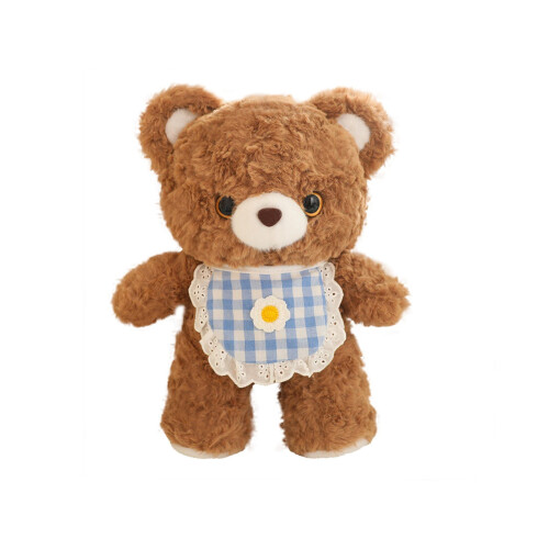 Peluche Ours Bleu avec Écharpe, Pattes Lestées de 25 cm 1