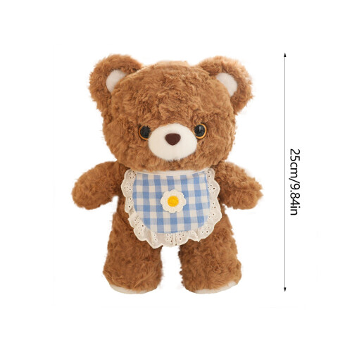 Peluche Ours Bleu avec Écharpe, Pattes Lestées de 25 cm 2