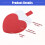 Stainless Steel Heart Mirror with PU Leather Case Dark Red 5