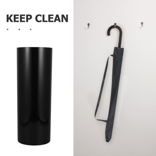 Suporte redondo de plástico para guarda-chuvas, 40 cm (15,72 polegadas), autoportante, para bengalas e outros objetos, ideal para entrada, casa e 2