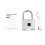 Fingerprint Padlock Smart Keyless Lock Silver 3.15x4.72in 2