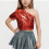 Sequin crop blouse for women 1 piece 2