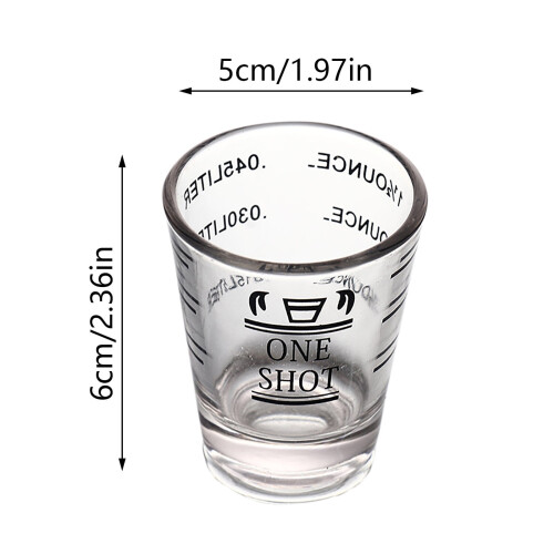 Graduated Glass Measuring Cup with Coffee Scale 3 Sizes 2