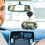 Auto Rear View Mirror ABS Black 1 Pack 8