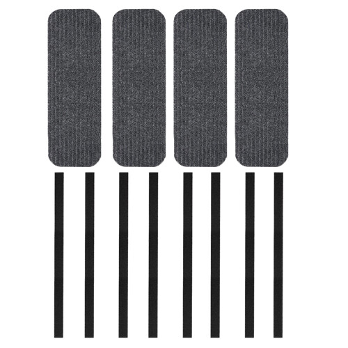 RV Step Covers Rug Gray 4-Pack for Mobile Home Stairs 1
